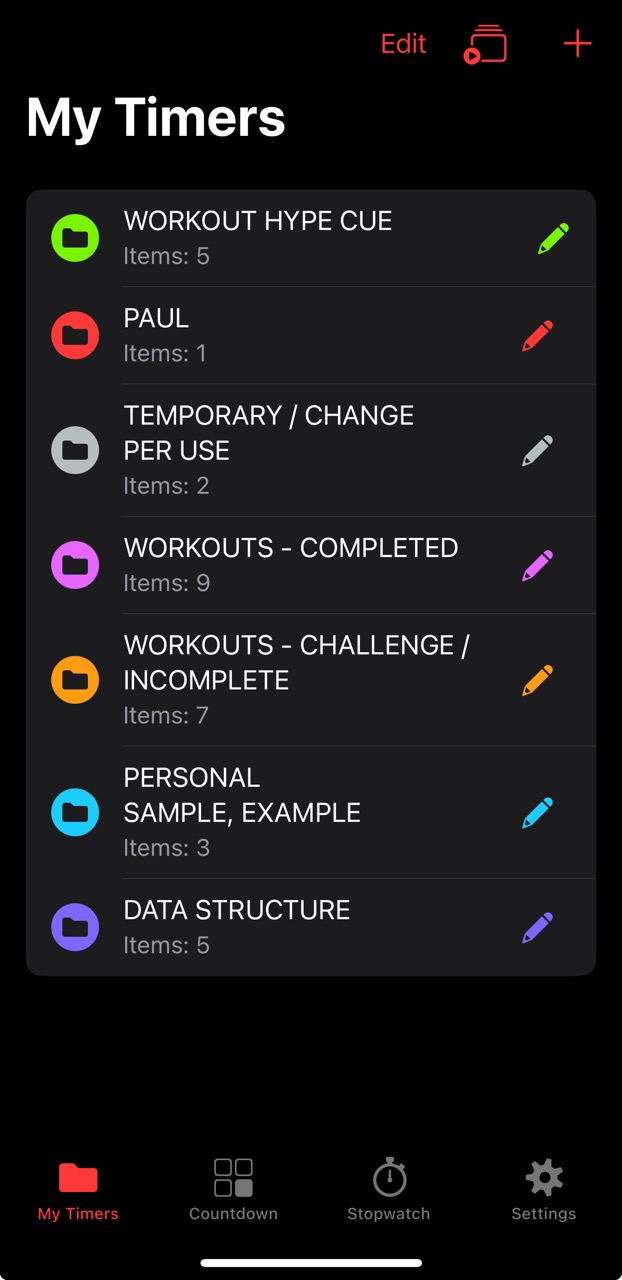 My Timers (Primary Folder)